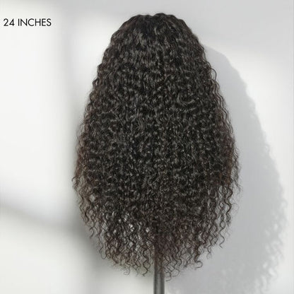 🔥2025 Hot Seller🔥 250% Density Water Wave Glueless Flexi-Fit Drawstring 13x4 Frontal Lace Fluffy Curly Wig Pre-Cut Lace
