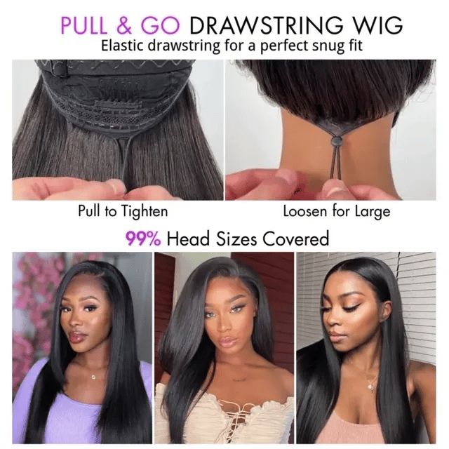 🔥2025 Hot Seller🔥 250% Density Water Wave Glueless Flexi-Fit Drawstring 13x4 Frontal Lace Fluffy Curly Wig Pre-Cut Lace