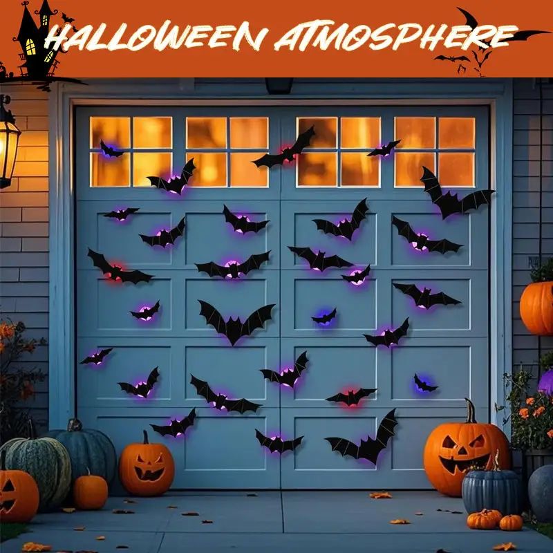 🎁Halloween Eve Promotions 🔥LED Glowing Bat Group